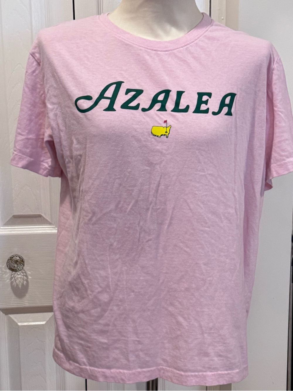 Masters Azalea Pink T-Shirt Tshirt Medium Augusta National Golf EUC Golf Augusta